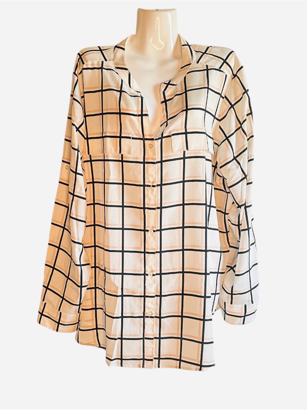 Calvin Klein Women’s 2X Blouse – Elegant Plus Size Top – Excellent Preowned